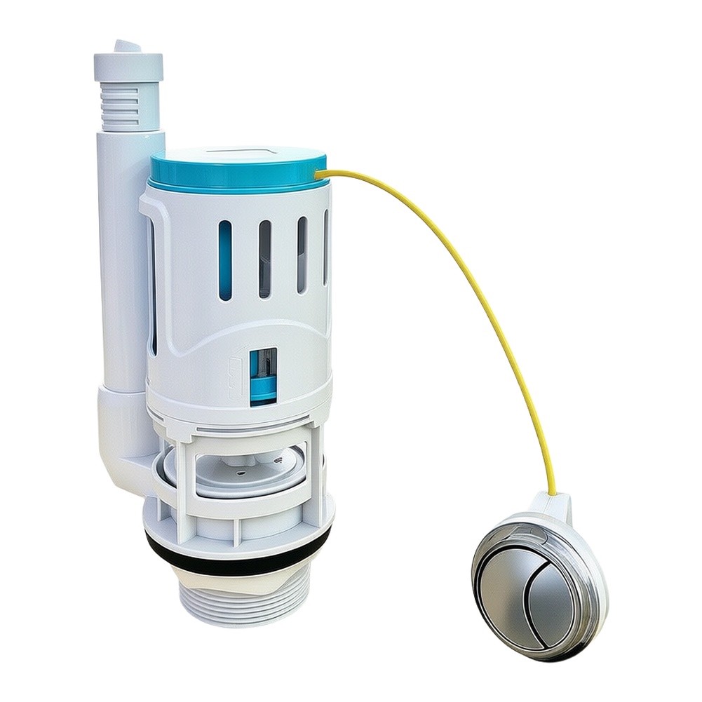 Toilet Fill Valve - สายเคเบิลวาล์วแบบกดสองปุ่ม 1 ชิ้น สำหรับกลไกถังเก็บน้ำในห้องน้ำ ระบบประหยัดน้ำ สำหรับรูระบายน้ำขนาด
