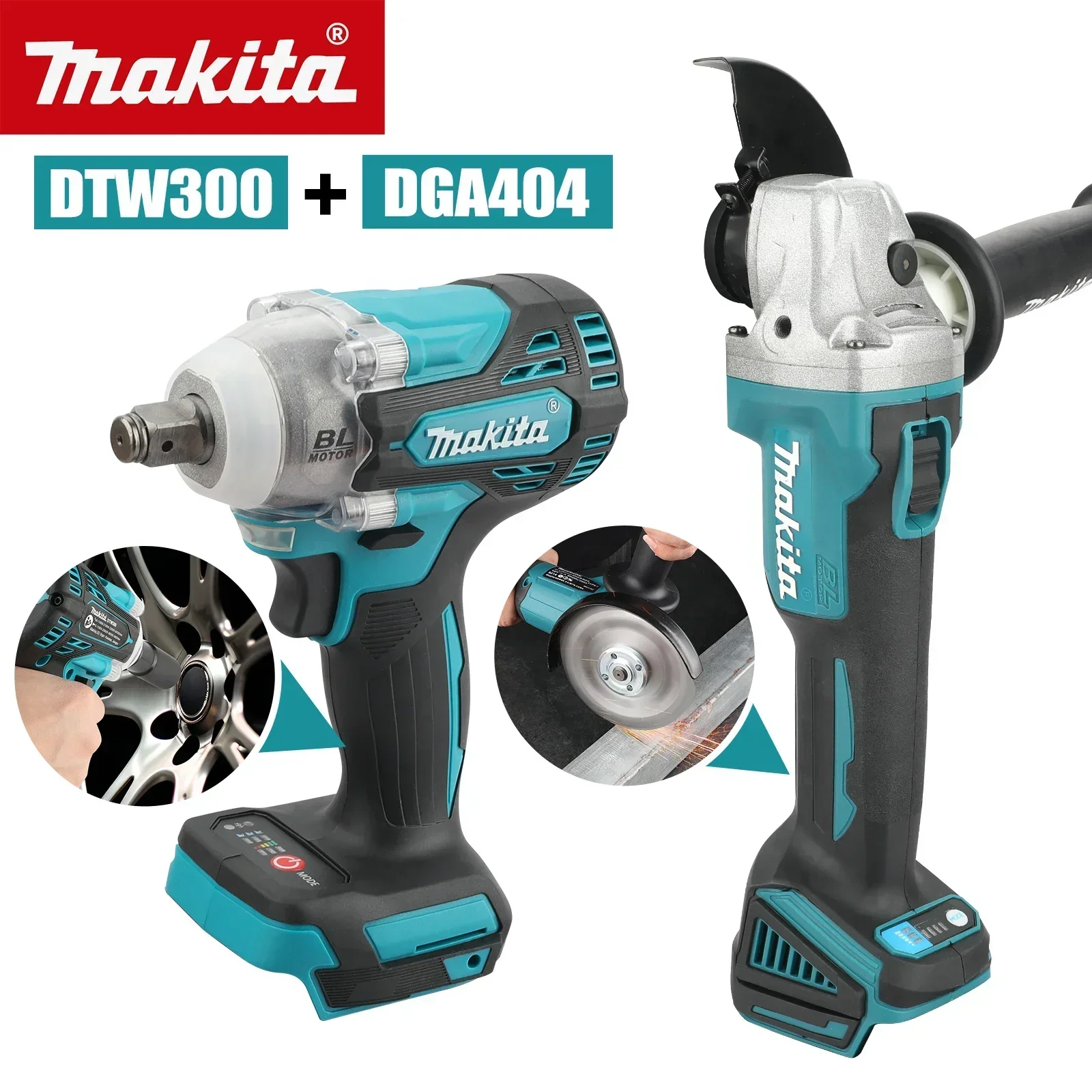 Makita Drill Dtw300 - ชุดเครื่องมือไร้สาย Makita DTW300 DGA404 ประกอบด้วย แบตเตอรี่ลิเธียม